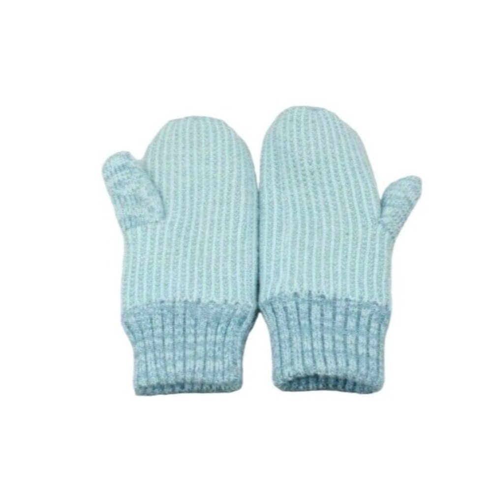 LL BEAN Light Blue Winter Fleece Lining Soft Mittens - Picture 3 of 10